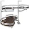 Hardware Resources 21" Polished Chrome and Walnut Blind Corner Swingout for Openings on the Left of the Blind BCSO221PCWD-LH - alternate 1